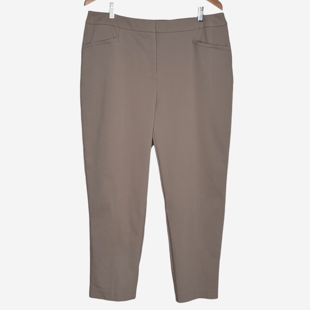 NWT Chico's Fabulously Slimming Ankle Pant 2.5 US Size 14 Tan Stretch 27” Inseam